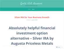 Tablet Screenshot of goldirasaccount.wordpress.com