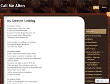 Tablet Screenshot of callmealien.wordpress.com