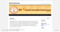 Desktop Screenshot of n4nairmatrimony.wordpress.com