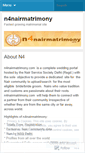 Mobile Screenshot of n4nairmatrimony.wordpress.com