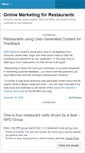 Mobile Screenshot of onlinerestaurantmarketing.wordpress.com