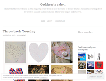 Tablet Screenshot of geekheartsaday.wordpress.com