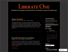 Tablet Screenshot of liberateone.wordpress.com