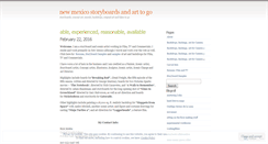 Desktop Screenshot of newmexicostoryboards.wordpress.com
