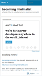 Mobile Screenshot of becomingminimalist.wordpress.com