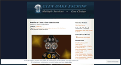 Desktop Screenshot of glenoaksescrow.wordpress.com