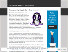 Tablet Screenshot of frugalyankee.wordpress.com