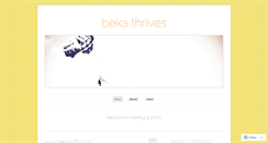 Desktop Screenshot of bekathrives.wordpress.com