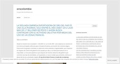 Desktop Screenshot of orocolombia.wordpress.com