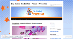 Desktop Screenshot of festasepresentes.wordpress.com