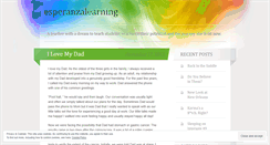 Desktop Screenshot of esperanzalearning.wordpress.com