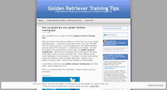 Desktop Screenshot of goldenretrievertrainingtips.wordpress.com