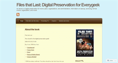 Desktop Screenshot of filesthatlast.wordpress.com