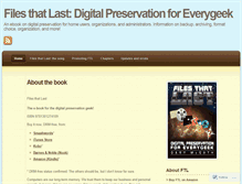 Tablet Screenshot of filesthatlast.wordpress.com