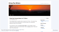 Desktop Screenshot of hiringtwowriters.wordpress.com