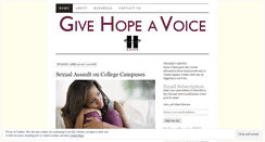 Desktop Screenshot of givehopeavoice.wordpress.com