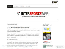 Tablet Screenshot of intersportswire.wordpress.com