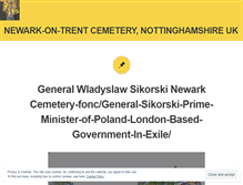 Tablet Screenshot of newarkcemeteryuk.wordpress.com