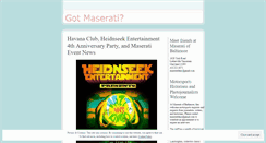 Desktop Screenshot of gotmaserati.wordpress.com