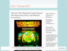 Tablet Screenshot of gotmaserati.wordpress.com