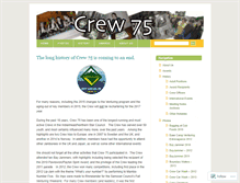 Tablet Screenshot of crew75.wordpress.com