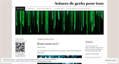 Desktop Screenshot of geekastuces.wordpress.com