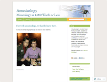 Tablet Screenshot of amusicology.wordpress.com