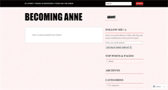 Desktop Screenshot of becominganne.wordpress.com