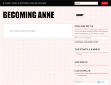 Tablet Screenshot of becominganne.wordpress.com