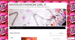 Desktop Screenshot of amateurfashiongirl.wordpress.com