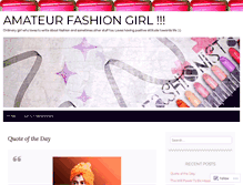 Tablet Screenshot of amateurfashiongirl.wordpress.com