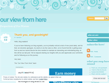 Tablet Screenshot of ourviewfromhere.wordpress.com