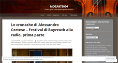 Desktop Screenshot of mozart2006.wordpress.com