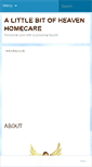 Mobile Screenshot of alittlebitofheavenhomecare.wordpress.com