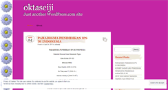 Desktop Screenshot of oktaseiji.wordpress.com