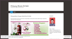 Desktop Screenshot of peluangbisnisdenganmodalkecildibali.wordpress.com
