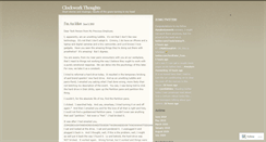 Desktop Screenshot of clockworkthoughts.wordpress.com