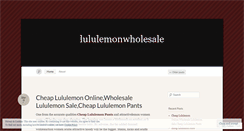 Desktop Screenshot of lululemonwholesale.wordpress.com