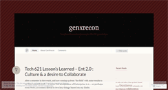 Desktop Screenshot of genxrecon.wordpress.com