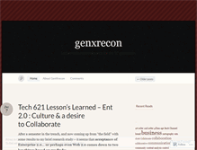 Tablet Screenshot of genxrecon.wordpress.com