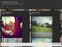 Tablet Screenshot of footfallsandforays.wordpress.com