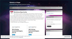 Desktop Screenshot of genesisofhope.wordpress.com