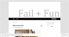 Desktop Screenshot of failfun.wordpress.com