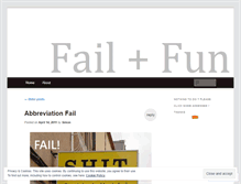 Tablet Screenshot of failfun.wordpress.com