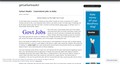 Desktop Screenshot of getsarkarinaukri.wordpress.com