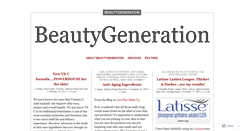 Desktop Screenshot of beautygeneration.wordpress.com