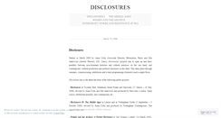 Desktop Screenshot of disclosuresproject.wordpress.com