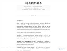 Tablet Screenshot of disclosuresproject.wordpress.com