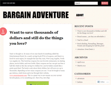 Tablet Screenshot of bargainadventure.wordpress.com