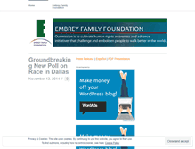 Tablet Screenshot of embreyfoundation.wordpress.com